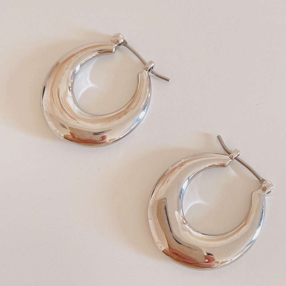 18K gold plated oval waterdrop earrings - Picture 5 of 10